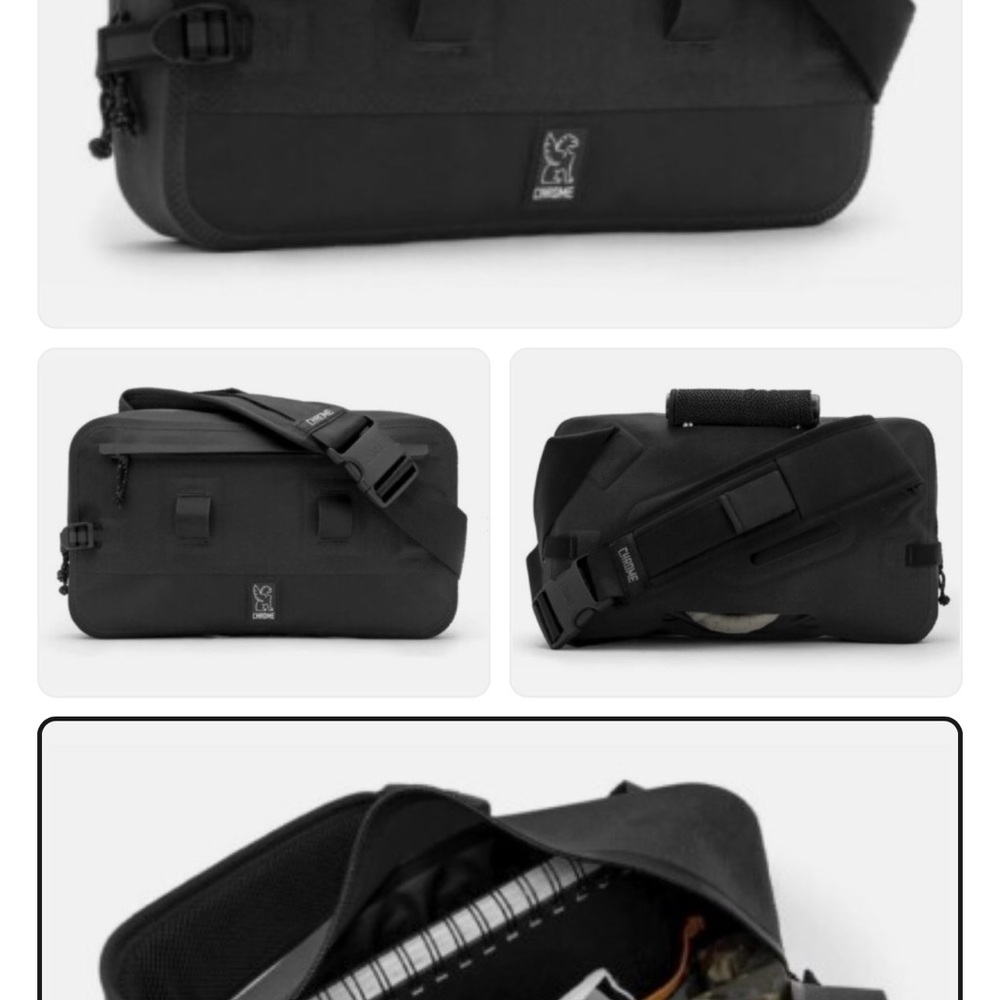 Chrome Industries Urban Ex 10L Sling Bag (Black) Black Messenger Bag